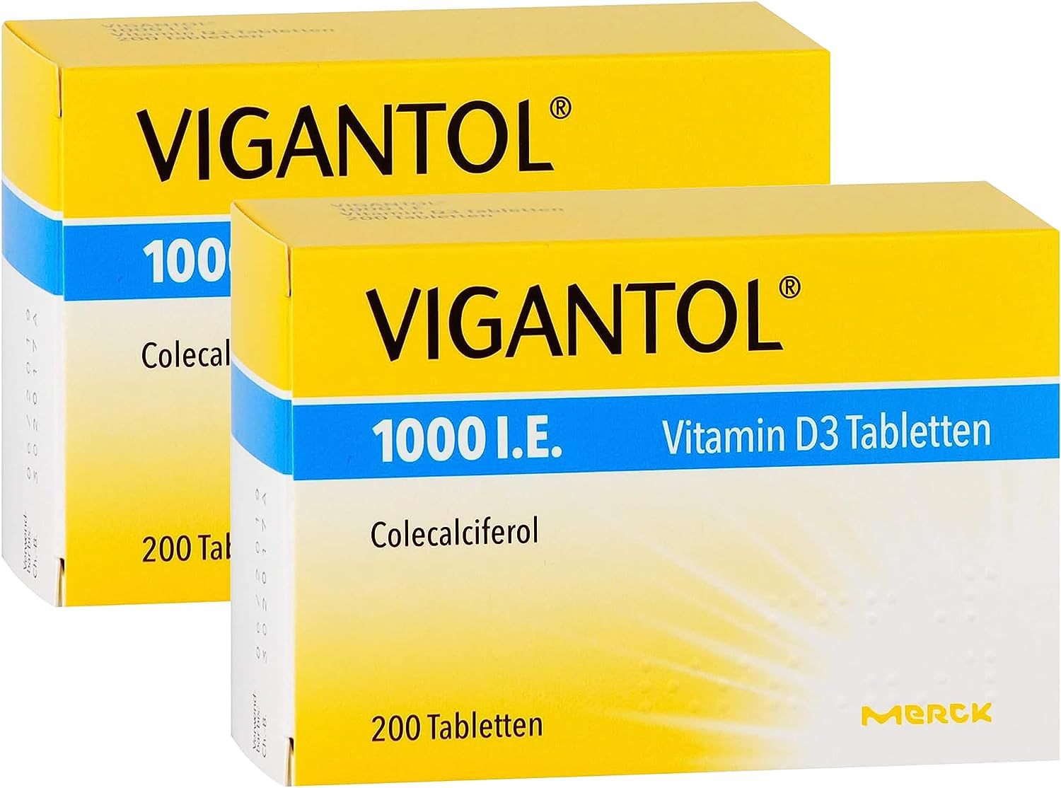 Sparset Nahrungsergänzung - 2 x 200 St VIGANTOL 1.000 I.E. Vitamin D3 Tabletten